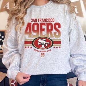 San Francisco 49ers Football Crewneck Sweatshirt NEW